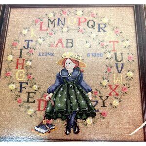 Forget-Me-Nots "School Days Sampler" Cross-Stitch Pattern By Angela Pullen